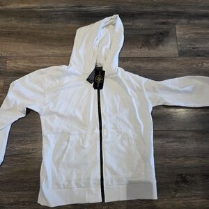 White Stone Island Zip Up Jacket